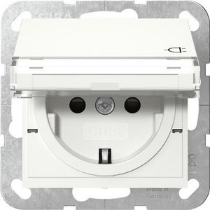 wandcontactdoos met randaarde KD TK + Safety Plus System 55 zuiver wit