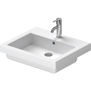 VERO #031555 inbouwwastafel 550mm wit met kraangat met overloop