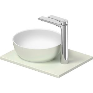 SIVIDA #268022 wastafelblad incl. opzetkom buitenzijde lichtgroen mat binnenzijde wit mat 410mm