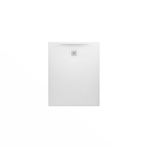 Douchevloer 1000x800mm rechthoekig wit Marbond composiet afvoer aan korte zijde