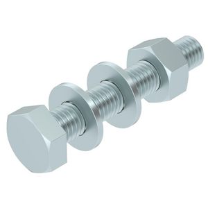 Zeskantbout moer en sluitring M10x60 staal VVE=20