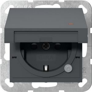 wandcontactdoos met randaarde KD ctrl.l. + Safety Plus System 55 antraciet