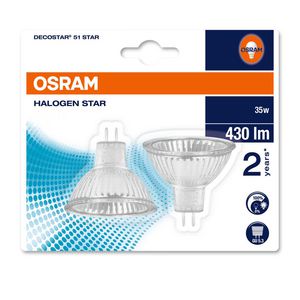 Blister a 2st. Halogeenlamp DECOSTAR 51S GU5.3 12V 35W 36°