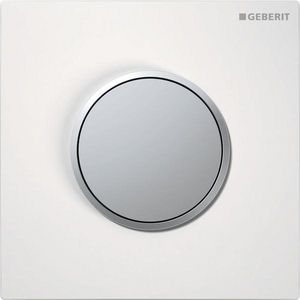 Onderdeel plaat pneum. type 10 ROUND wit/chroom/mat chroom