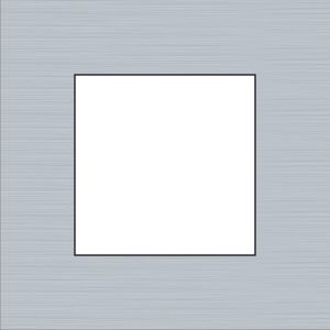Enkelvoudige afdekplaat Pure alu grey