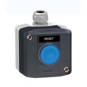 Volledige drukknopkastje Harmony XALD Reset 2 NC met kabelwa