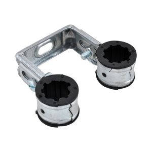 Dubbele muurbeugel met inlage Duplo zwart 15mm
