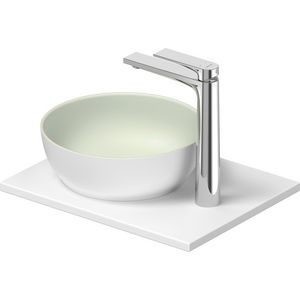 SIVIDA #268022 wastafelblad incl. opzetkom buitenzijde wit zijdemat binnenzijde lichtgroen 410mm