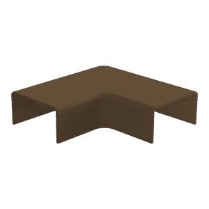 Doos a 2st Systeem25 plattebocht met bodemstuk 25x13mm bruin