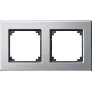 Afdekraam M-Elegance 2-voudig Metaal Platinum zilv Systeem M