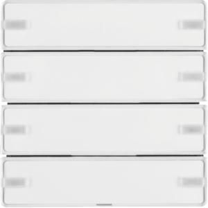 Drukknop opzetmodule 4-v tekstv. berker Q.1/Q.3/Q.7 polarwit