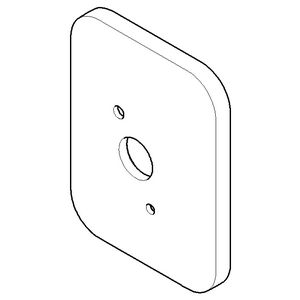Rozet v. wandaa. 60x78x9mm chr