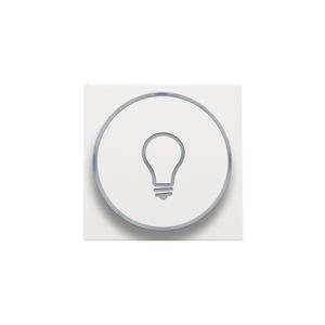 Afwerkingsset doorschijnende ring lampsymbool 6A white c.