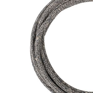 Lengte a 3m. Textielsnoer Tweed 2C 2x0,75mm² zwart