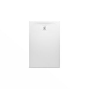 Douchevloer 1200x800mm rechthoekig wit Marbond composiet afvoer aan korte zijde