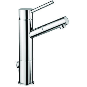 Wastafelmengkraan BIRILLO 1-hendel sprong 128mm chroom