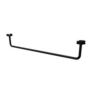 Handdoekrek 400mm v. onder planchet Black LEEV