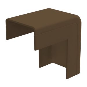 Doos a 2st Systeem25 buitenbocht met bodemstuk 25x13mm bruin