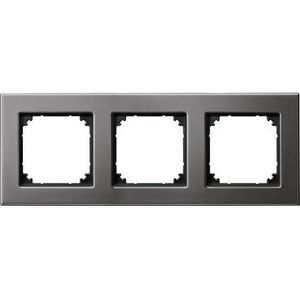 Afdekraam M-Elegance 3-voudig Metaal Rhodium grijs Systeem M