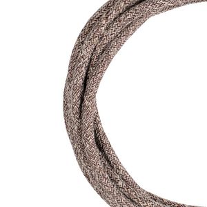 Lengte a 3m. Textielsnoer Tweed 2C 2x0,75mm² bruin