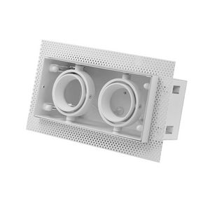 Inbouw/trimless armatuur 2x 50mm verstelbaar wit