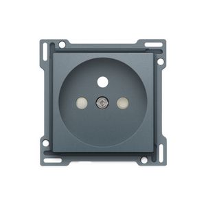 Afwerkingsset stopcontact penaarde/besch.afsl. blue grey