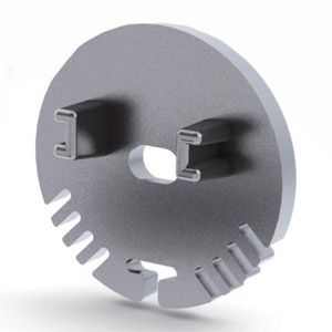 Eindkap rond met draaddoorvoer aluminium 46290137
