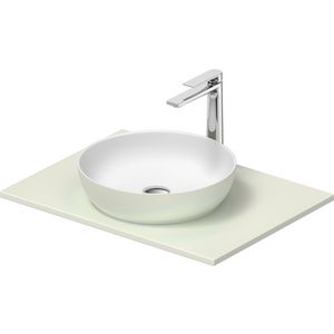 SIVIDA #268012 wastafelblad incl. opzetkom buitenzijde lichtgroen mat binnenzijde wit mat 680mm