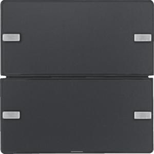 Drukknop opzetmodule 2-v tekstv. berker Q.1/Q.3/Q.7 antraciet
