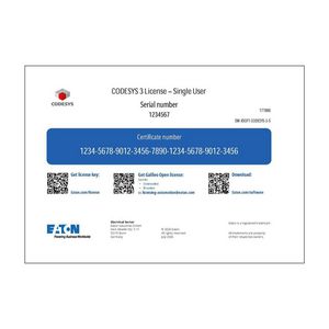 PLC software CoDeSys V3 Single user voor: XC150, XC200, XC30