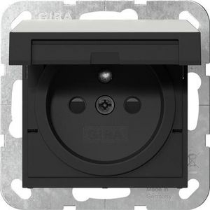 wandcontactdoos aardpen KD + SP System 55 edelstaal