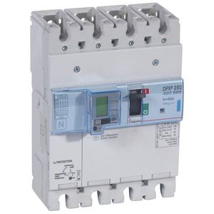 Vermogensschakelaar 250 ELE + PM +RCD 40A 4-polig 70kA DPX3