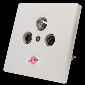 Contactdoos inbouw radio/TV/satelliet met afdekplaat