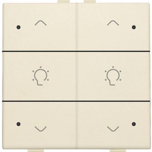 Dubbele dimbediening met led Home Control cream
