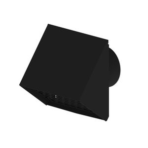 Ventilatie muurrooster aansl. 160mm zwart