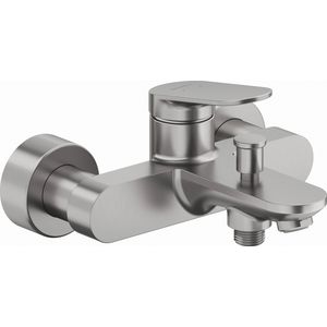 Wave 1-hendel badmengkraan hoh 150mm rvs geborsteld incl. S-koppelingen