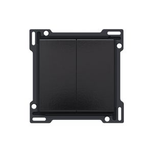 Afwerkingsset serie/wisselschakelaar + drukknop N.O. pianobl