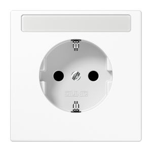 Wandcontactdoos alpin wit besch.cont. &tekstva LS990