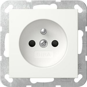 wandcontactdoos aardpen + Safety Plus System 55 zuiver wit m