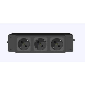 Netbox GST18I3 kontakt 3x230v 45gr. kinderbeveiliging zwart