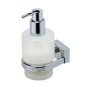 Zeepdispenser 200ml. wit/chroom+houder chroom HOTEL
