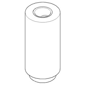 Aansluiting 35x79mm Champagne gebors. (22kt Goud)
