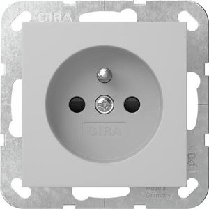 wandcontactdoos aardpen + Safety Plus System 55 grijs m