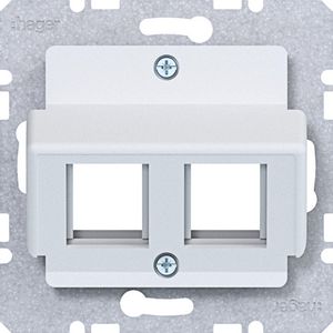 Centraalplaat 2-v AMP connectors A.x/C.x/S.x/B.x/Q.x/K.x wit