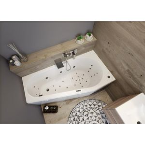 Whirlpool Delta Rihopool 150x80cm systeem BLISS links hoogglans wit
