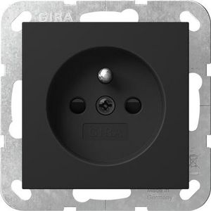 wandcontactdoos aardpen + Safety Plus System 55 zwart m