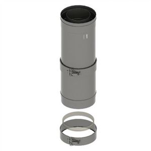 Pijp RVS 150/100 275-390mm telescopisch