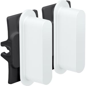 Rocker set tweevoudige schakelfuncties steel white coated