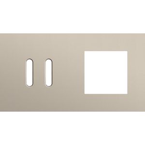 Afdekplaat 2-voud horiz. 71mm centerafst. 166-56807