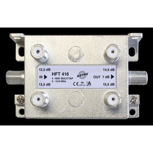 Multi-tap 4-voudig 13-16dB aftakdemping retour met f-aans.
